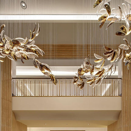 Crystal chandelier living room lamp luxury modern minimalist