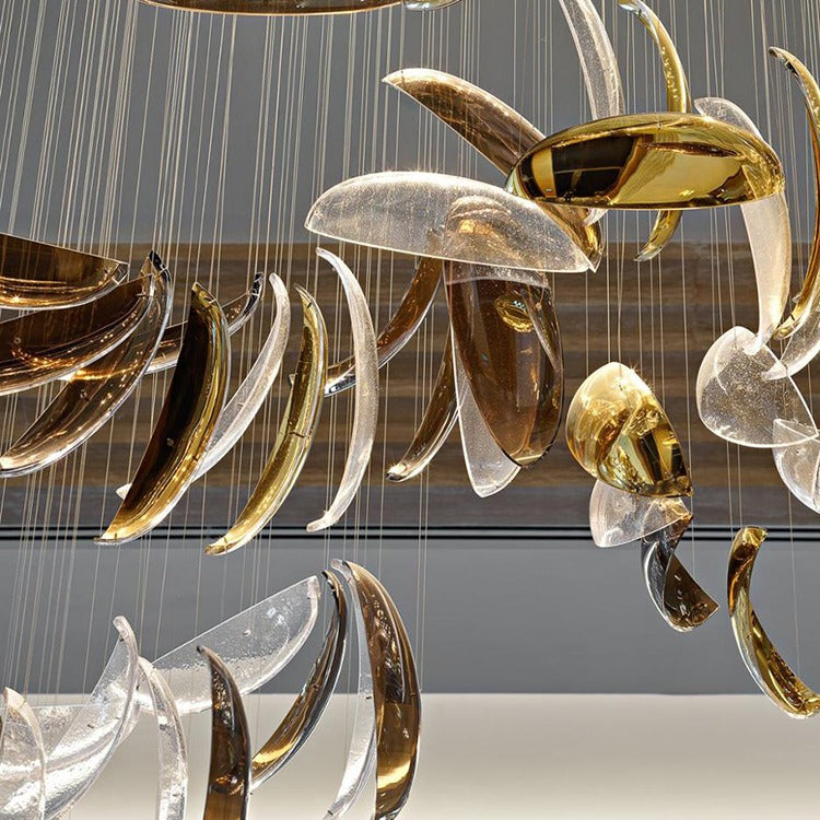 Crystal chandelier living room lamp luxury modern minimalist