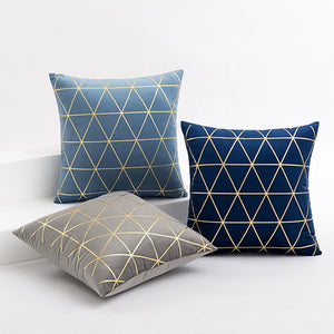 Cushion Pillow Super Soft Kussenhoes Geometrische Velvet Throw Pillow Covers Stamping Glod Printed Pillow Cover for Home Decor