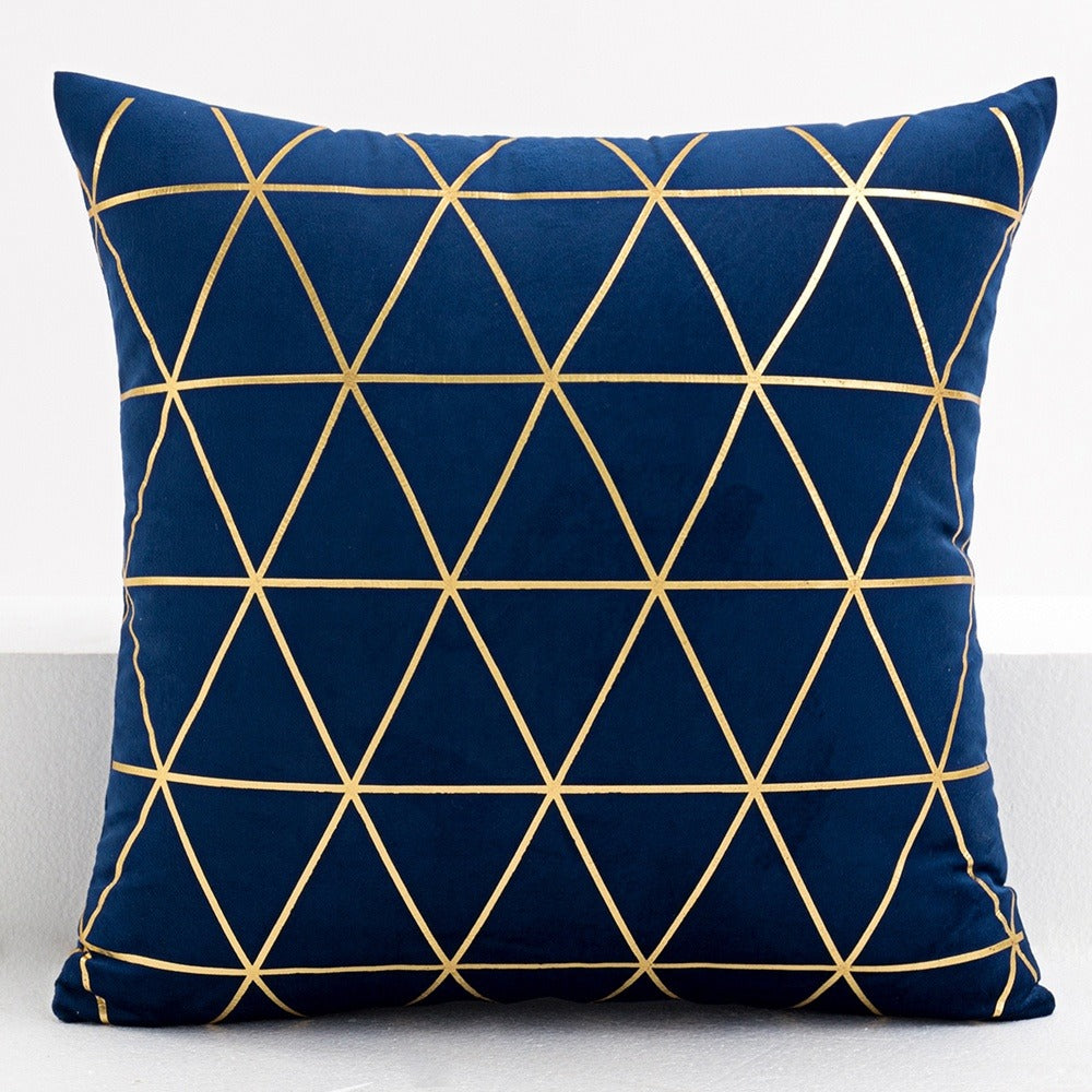Cushion Pillow Super Soft Kussenhoes Geometrische Velvet Throw Pillow Covers Stamping Glod Printed Pillow Cover for Home Decor