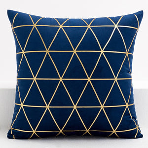 Cushion Pillow Super Soft Kussenhoes Geometrische Velvet Throw Pillow Covers Stamping Glod Printed Pillow Cover for Home Decor