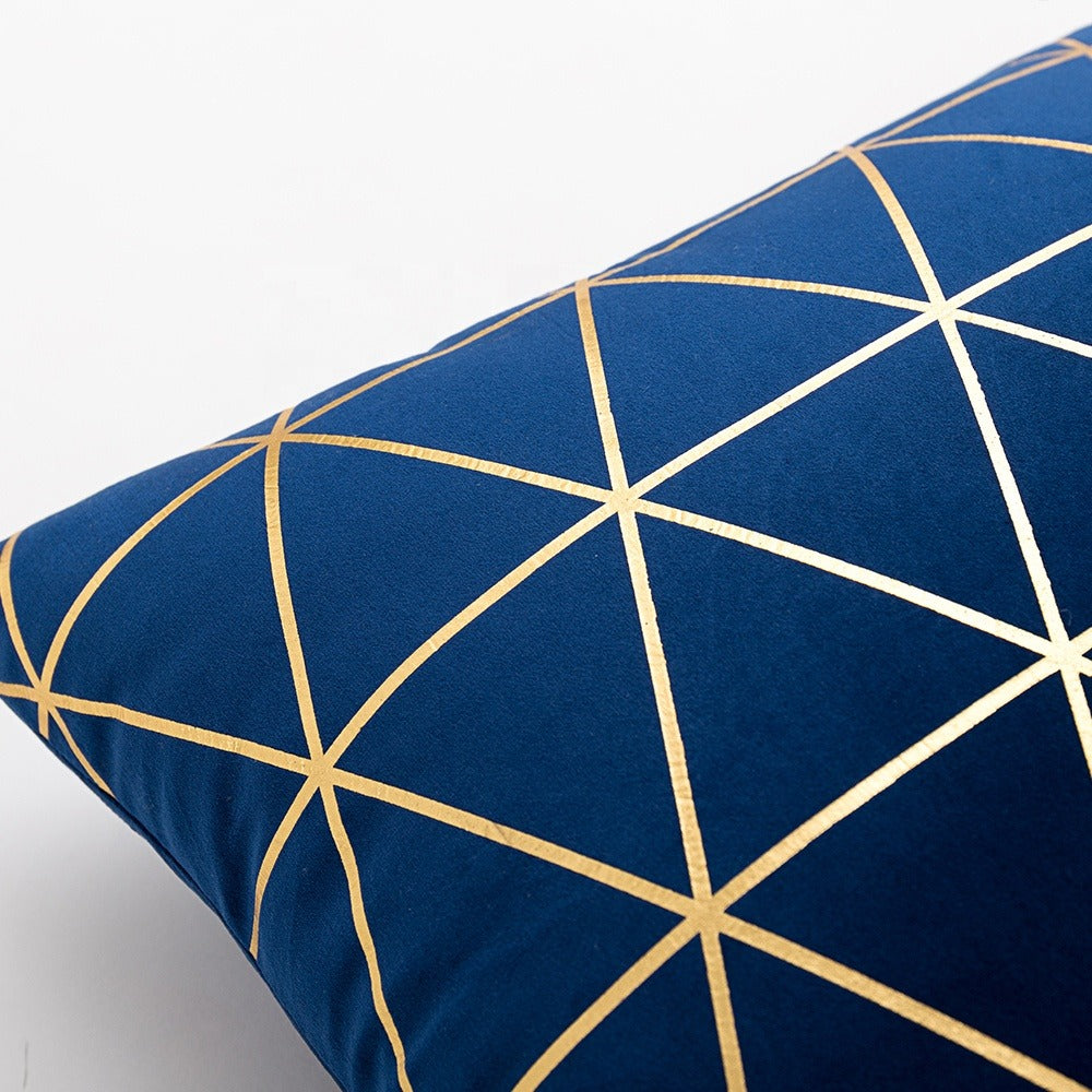 Cushion Pillow Super Soft Kussenhoes Geometrische Velvet Throw Pillow Covers Stamping Glod Printed Pillow Cover for Home Decor