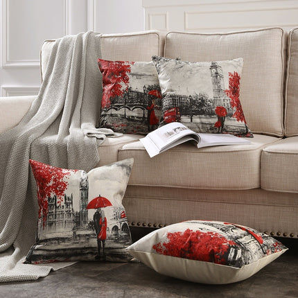 Decorative pillows throw Paris style valentine pillow covers Printed cushion cover for sofa
