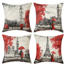 Load image into Gallery viewer, Decorative pillows throw Paris style valentine pillow covers Printed cushion cover for sofa
