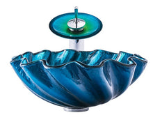 Cargar imagen en el visor de la galería, Solid Surface Glass Vessel Modern Fancy Pattern Colourful Vanity Sink Basins Wash Sanitary Bathroom
