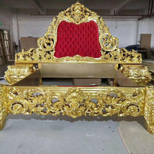 Lade das Bild in den Galerie-Viewer, elegant carved wood beds European style wood bedroom set king size design beds set
