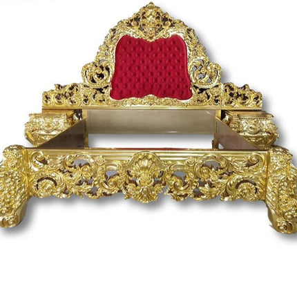 elegant carved wood beds European style wood bedroom set king size design beds set