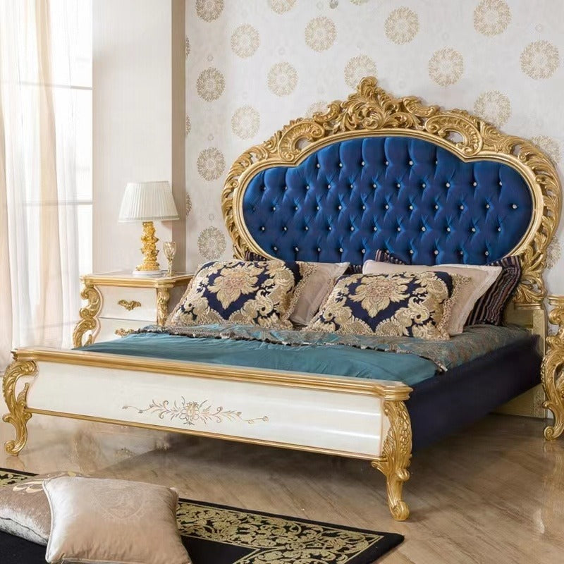 Royal Blue And Gold Bedroom