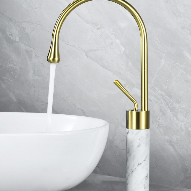 Luxury Gold Marble Faucet Modern Style