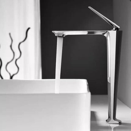 Luxury Water Sink Brass Silver Bathroom Lavatory Hot Cold Water Basin Faucet Mixer Tap
