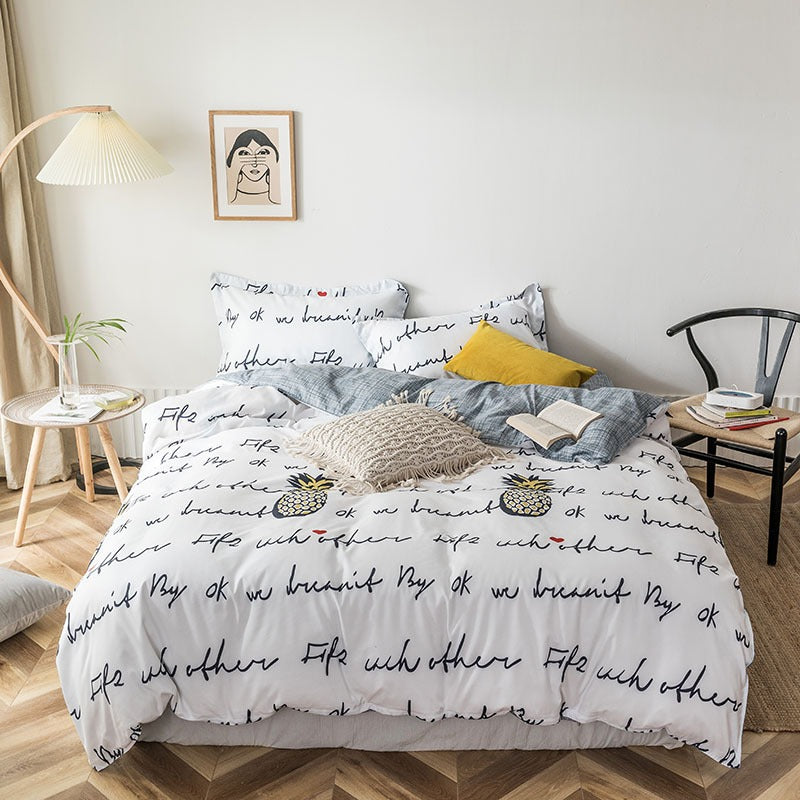 Aloe cotton four-piece set. Customized