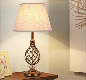 modern fabric lampshade desk lamp home decorative night light bedside hotel room light table lamp