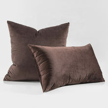 Load image into Gallery viewer, Factory wholesale cheap decorative throw pillow cover pink cushion covers velvet brown pillows cover for sofa living room
