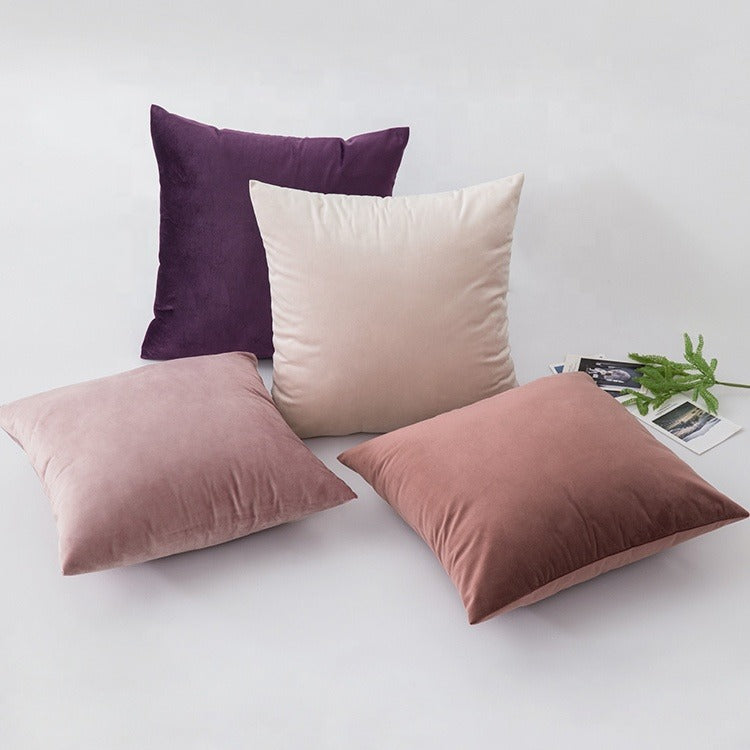 Factory wholesale cheap decorative throw pillow cover pink cushion covers velvet brown pillows cover for sofa living room