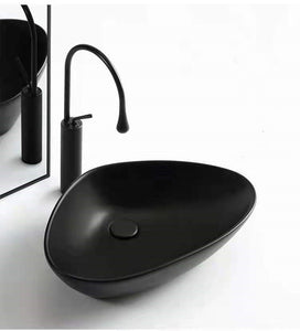 Black Wash Basin Ceramic Sink Tabletop