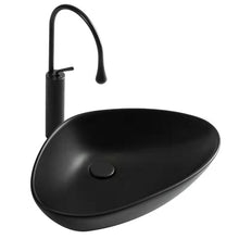 Cargar imagen en el visor de la galería, Black Wash Basin Ceramic Sink Tabletop
