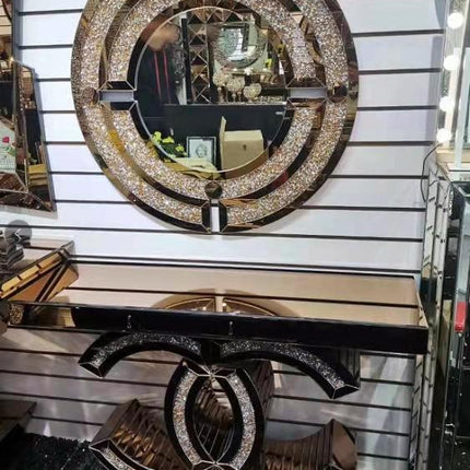 MDF hallway cabinet table with mirror console table