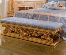 Load image into Gallery viewer, French Style Antique Fabric Design King Size Wood Luxury Bed
