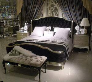 French style bedroom furniture bed, luxury hotel kind queen bed