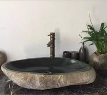 Load image into Gallery viewer, Garden Outdoor Pebble Bathroom Granite Basin
