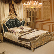 Cargar imagen en el visor de la galería, high end master bedroom furniture set luxury leather bed room furniture bedroom
