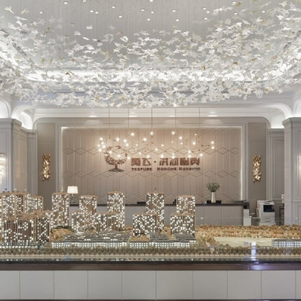 High performance customized maple leaf modern luxury glass crystal chandelier "Price depends on the size you need"