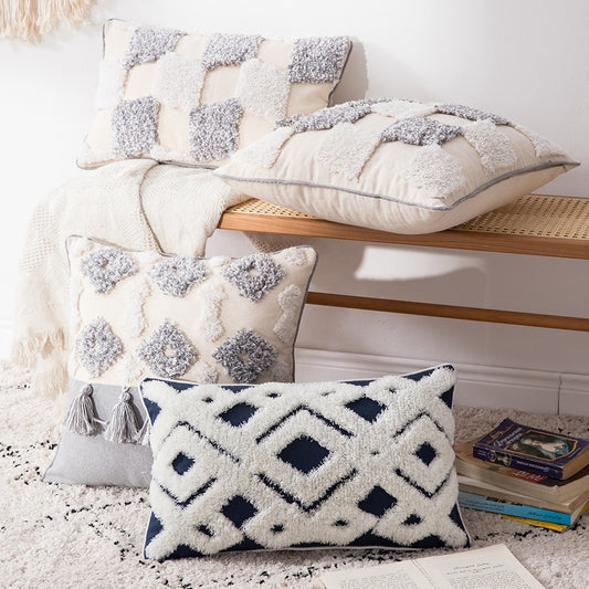 High Quality Throw Pillow Case Decorative Moroccan Boho Decor Cushion Cover 18*18 inch Custom Embroidery moroccan pillow cover