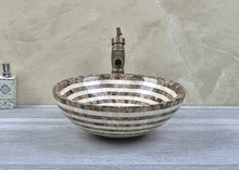 Charger l&#39;image dans la galerie, Mosaic Natural Stone Basin Bathroom Sink
