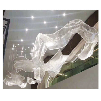 Hotel decoration big modern indoor stainless steel glass crystal lighting chandelier "Price depends on the size you need"