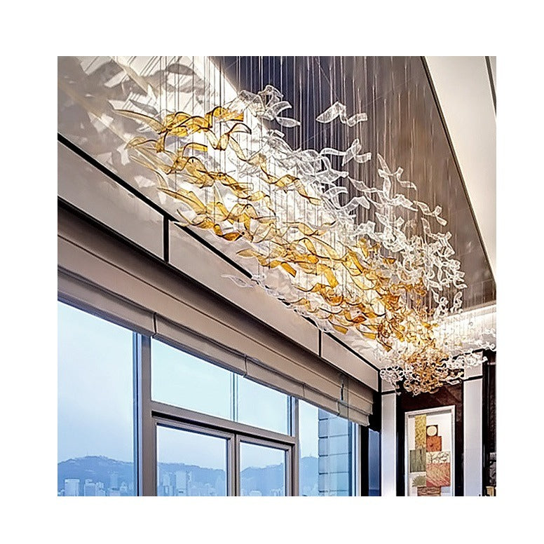 Hotel lobby chandelier creative hotel lighting lobby reception crystal light 
