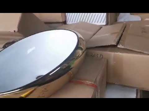 Washroom gold solid surface vanity art wash basin