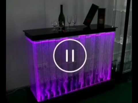 Led Illuminated Glowing Water Bubble Wall Bar Counter