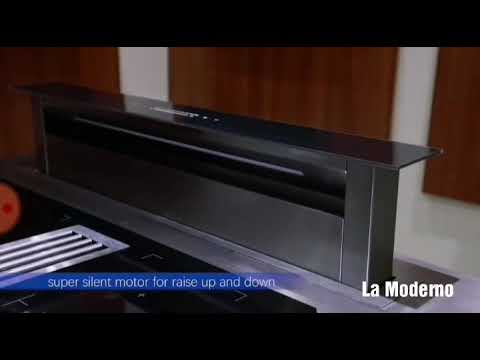 60CM 90CM Super Quiet Downdraft Hood Range Kitchen Cooker Island Touch Control