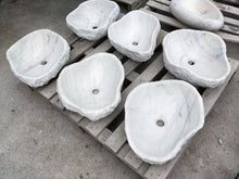 Load image into Gallery viewer, Irregular Edge White Stone Bathroom Washing Bowl
