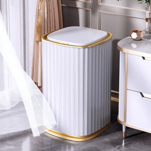 Sensor Trash Can IPX5 Waterproof whire abd Gold