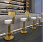 Light Luxury Bar Chair Post-Modern Stainless Steel Metal High-Back Barstool