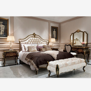 king size romantic sex bed, wooden craving luxury furniture
