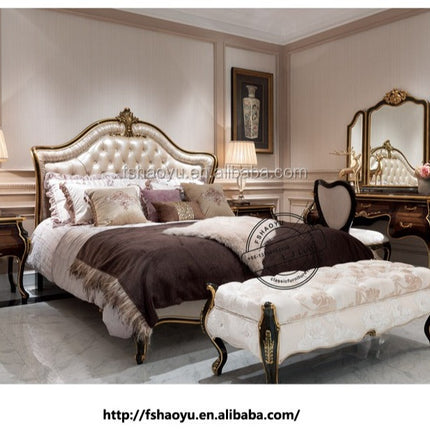 king size romantic sex bed, wooden craving luxury furniture