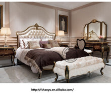 Load image into Gallery viewer, king size romantic sex bed, wooden craving luxury furniture
