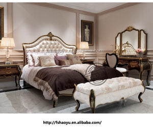 king size romantic sex bed, wooden craving luxury furniture