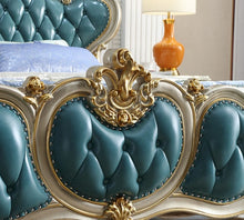 Lade das Bild in den Galerie-Viewer, Leather Furniture Blue Bedroom Furniture Set, Wooden Bed Room Luxury Adult European Oak Home Furniture,home Furniture Turkey
