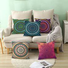 Load image into Gallery viewer, loral Mandala Compass Medallion Bohemian Boho Style Summer Decor Cushion Case Decorative for Sofa Couch 18&quot; x 18&quot; Inch
