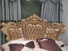 Load image into Gallery viewer, luxurious king wood bedroom furniture sets, cowhide leather turkish furniture bedroom
