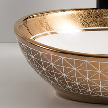 Cargar imagen en el visor de la galería, Modern Gold Elecctroplating Gold Art Basin Tabletop
