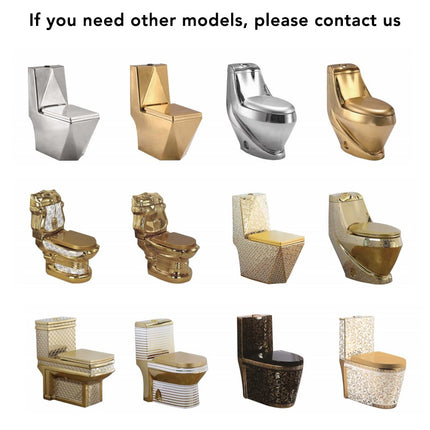 Luxury Golden Electroplated Dubai Strap Bathroom Ceramic Gold Plated Toilet Bowl