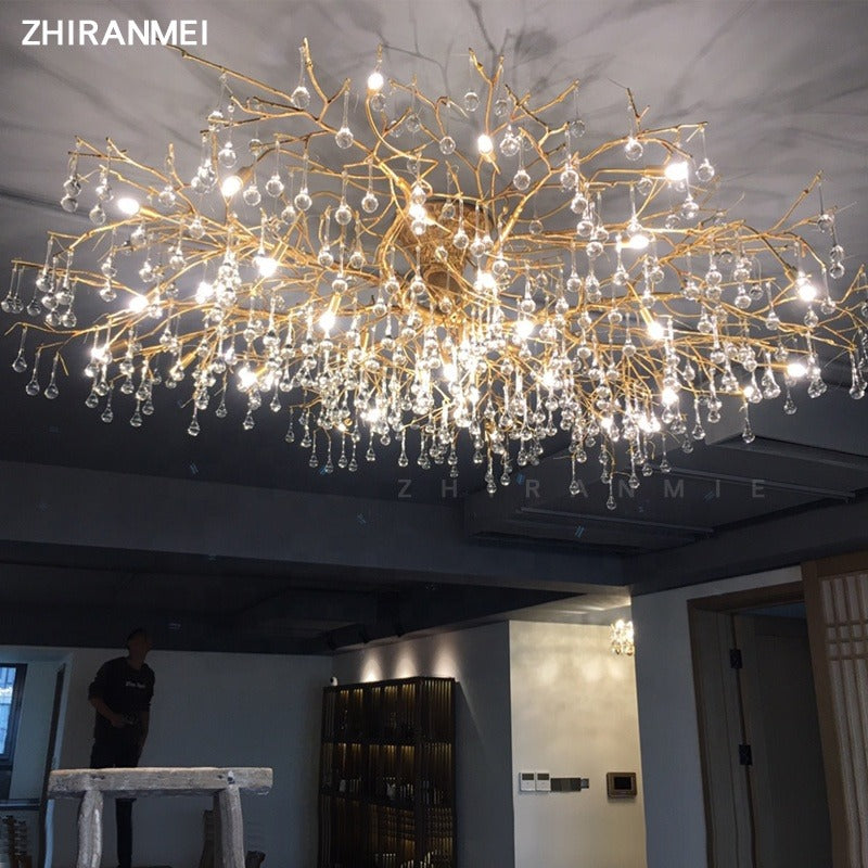 Luxury home led lights chandeliers ceiling brass  "Price depends on the size you need"