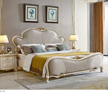 Cargar imagen en el visor de la galería, luxury leather headboards with night stands and dressing table king
