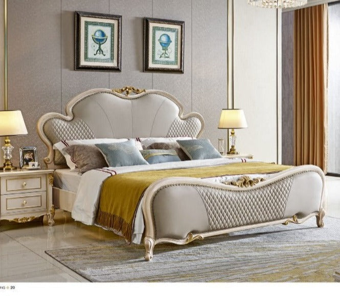 luxury leather headboards with night stands and dressing table king