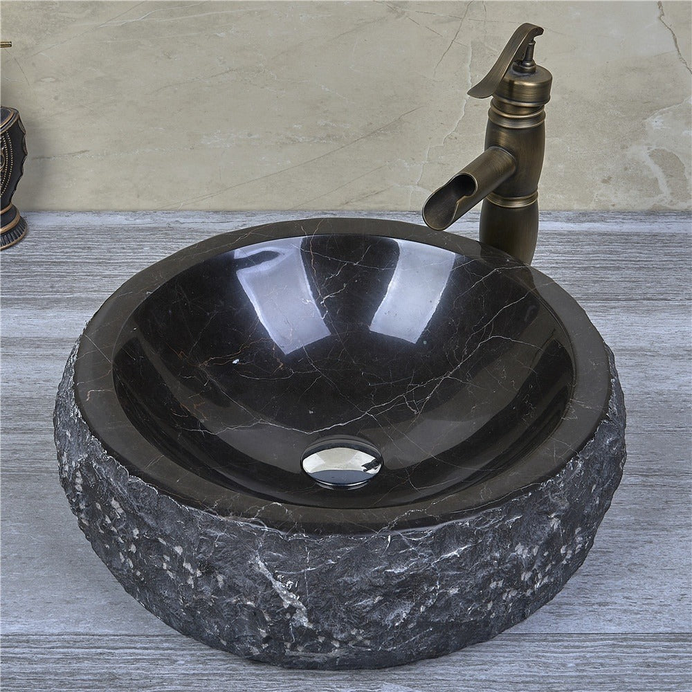 Smooth Natural Stone Wash Basin Bathroom  Sinks
