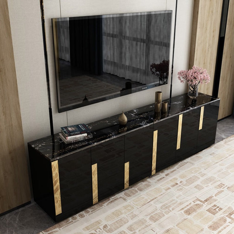luxury modern simple design tv cabinet Glass and stainless steel hotel tv cabinet tv stand living room furniture modern